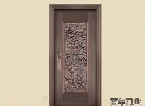 銅藝單開(kāi)門-湖南銅門
